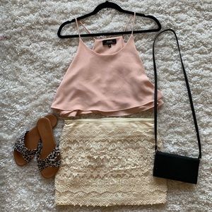 Lulus Peach Crop Top